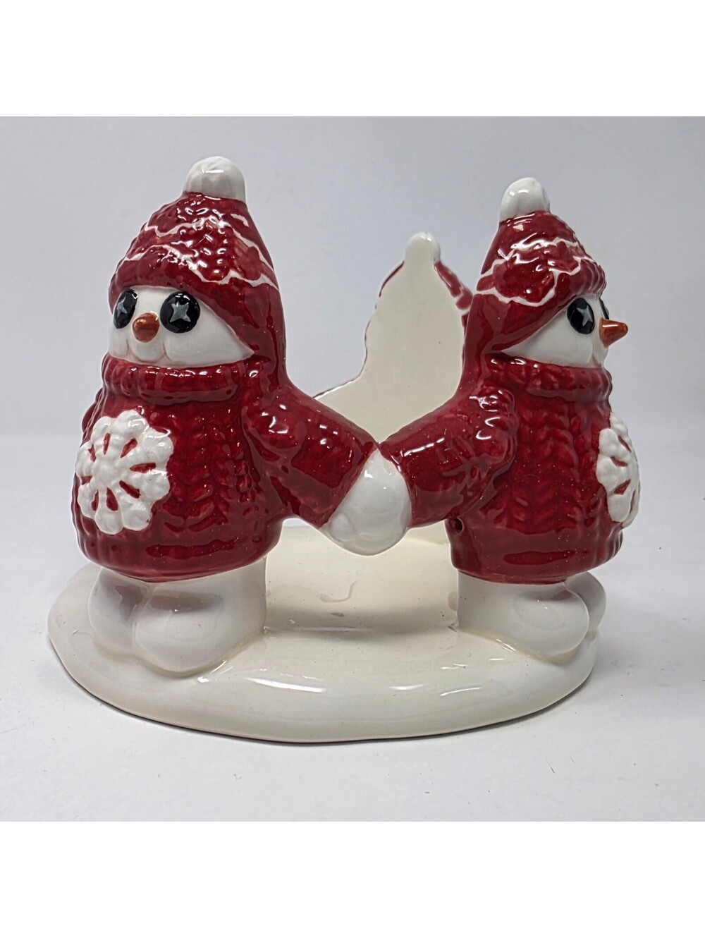 Department 56 Billy Buttons Snowman Pillar Candle Holder 2002 Box